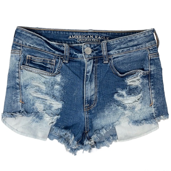 American Eagle Outfitters Pants - American Eagle Women's Hi-Rise Shortie Jean Shorts NWT Distressed Size 6